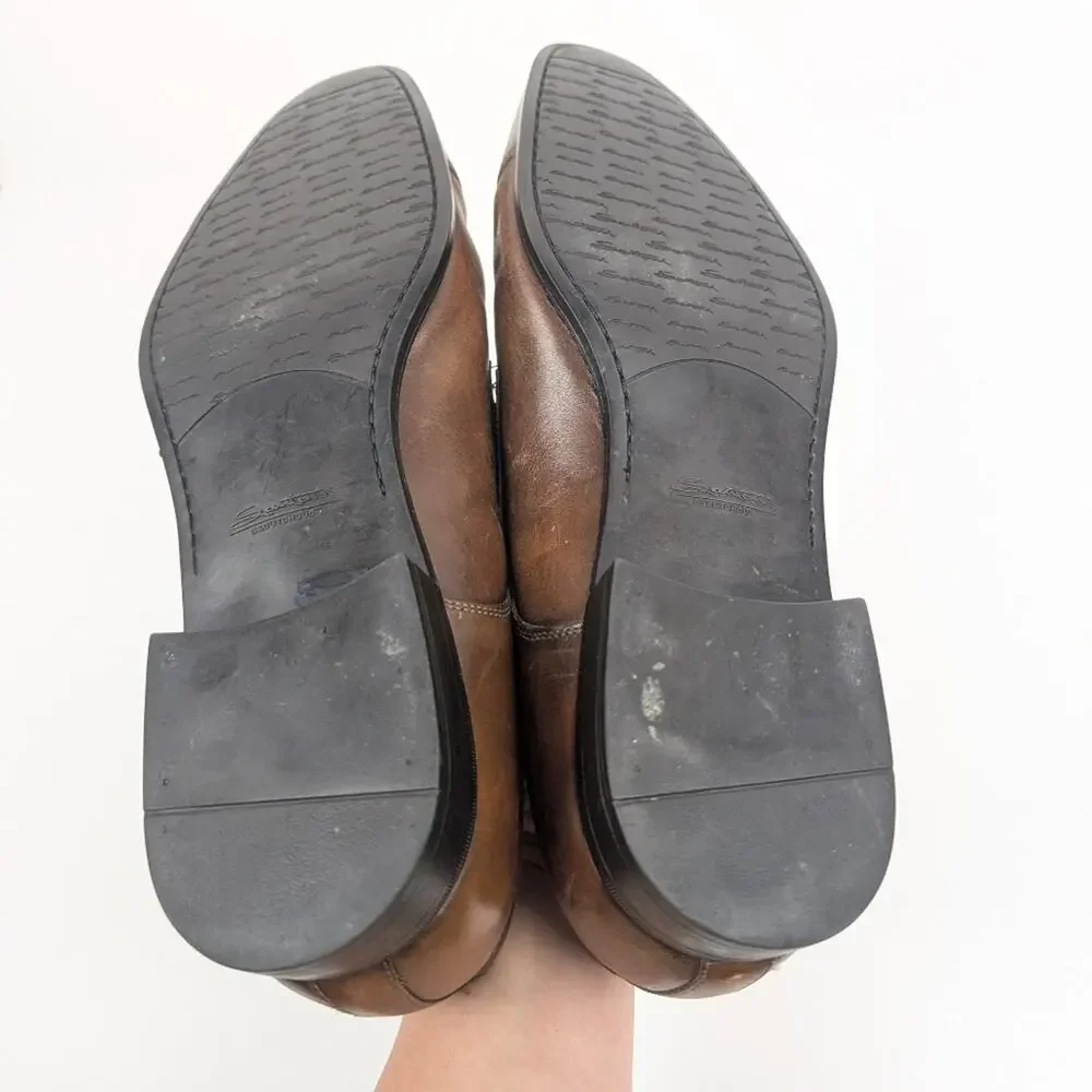 Santoni Men's Brown IRA Double Monk Strap Leather Shoe Size 11
